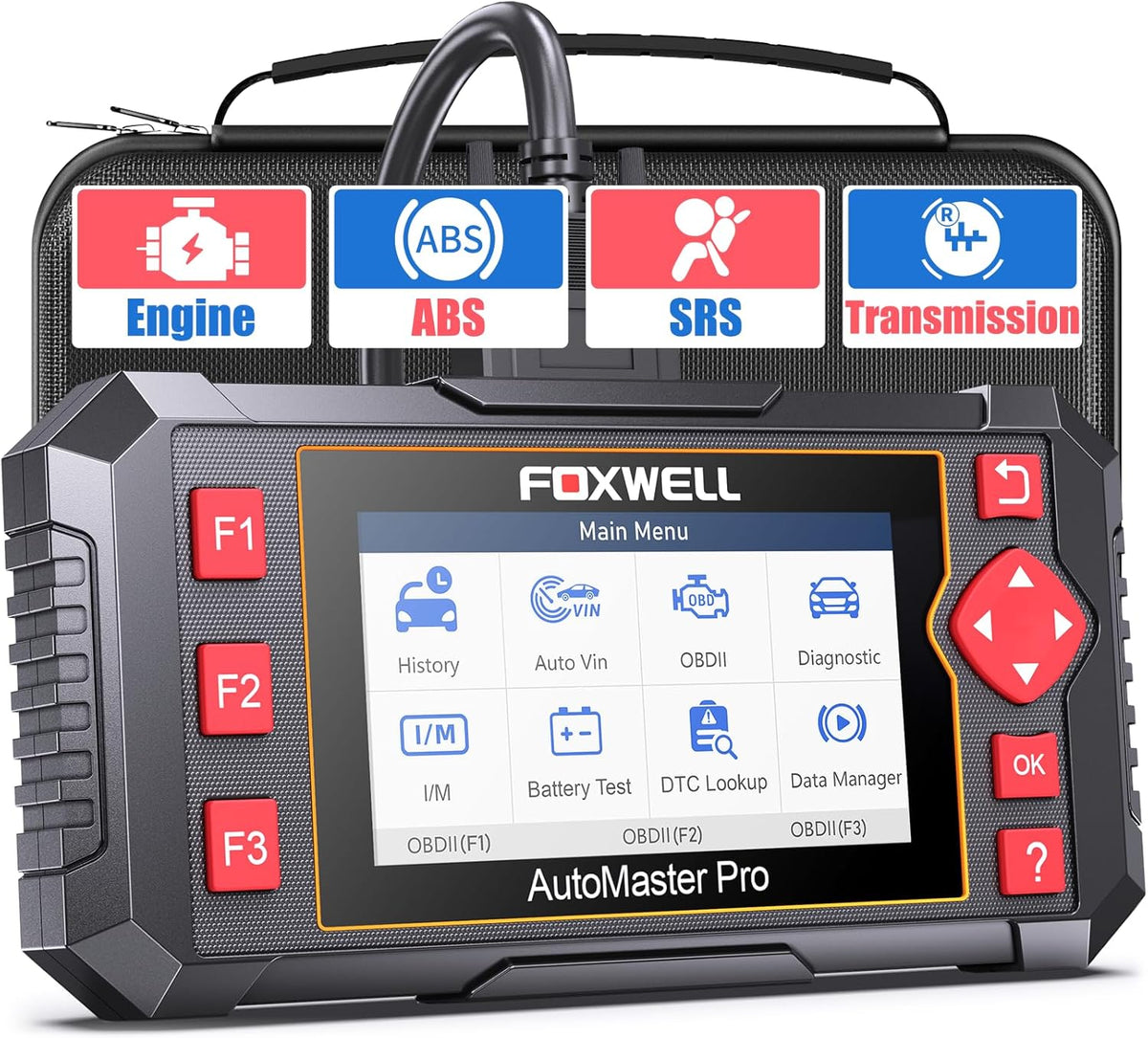 OBD2 Scanner ABS SRS Code Reader Car Diagnostic Tool with Battery Test M67704