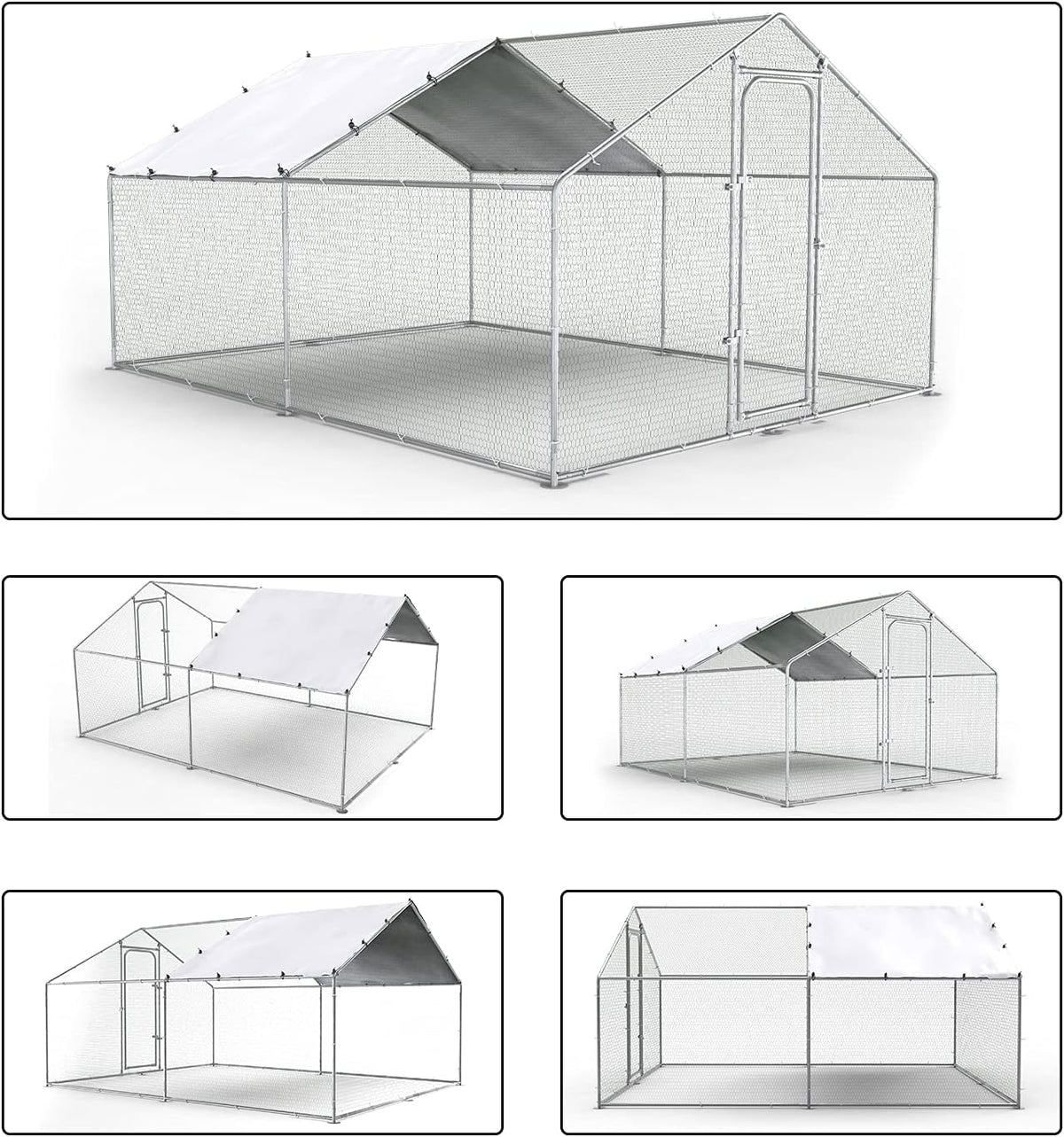 Large Metal Chicken Coop Run G4824