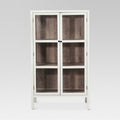 White Glass Library Cabinet B608