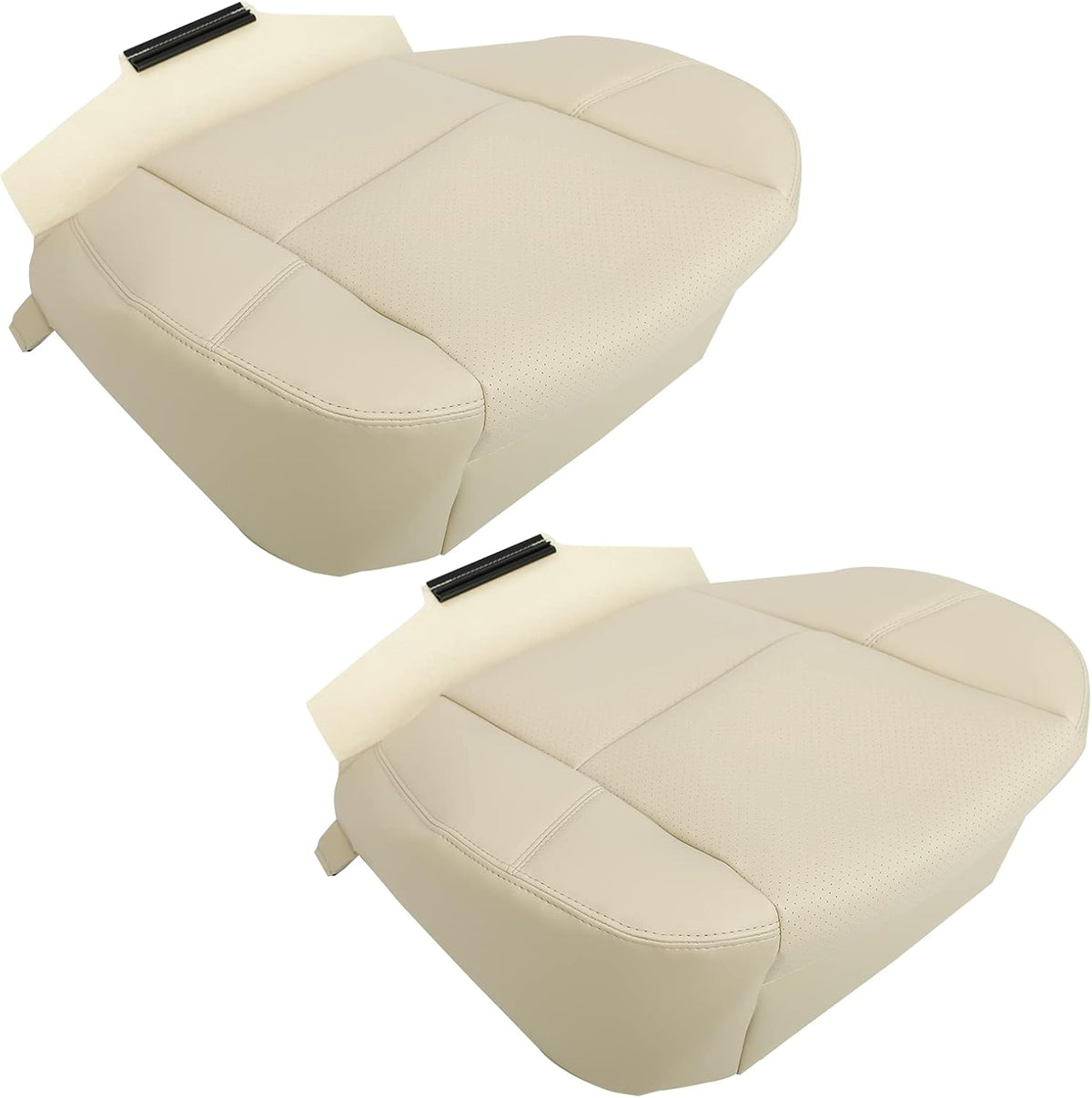 Driver Side Bottom Perforated Leatherette Seat Cover Black X755160