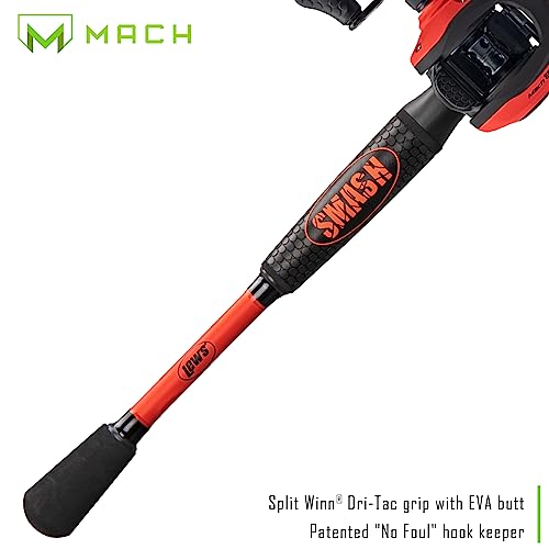 Fluorescent Red Baitcast Reel and Fishing Rod Combo H987412