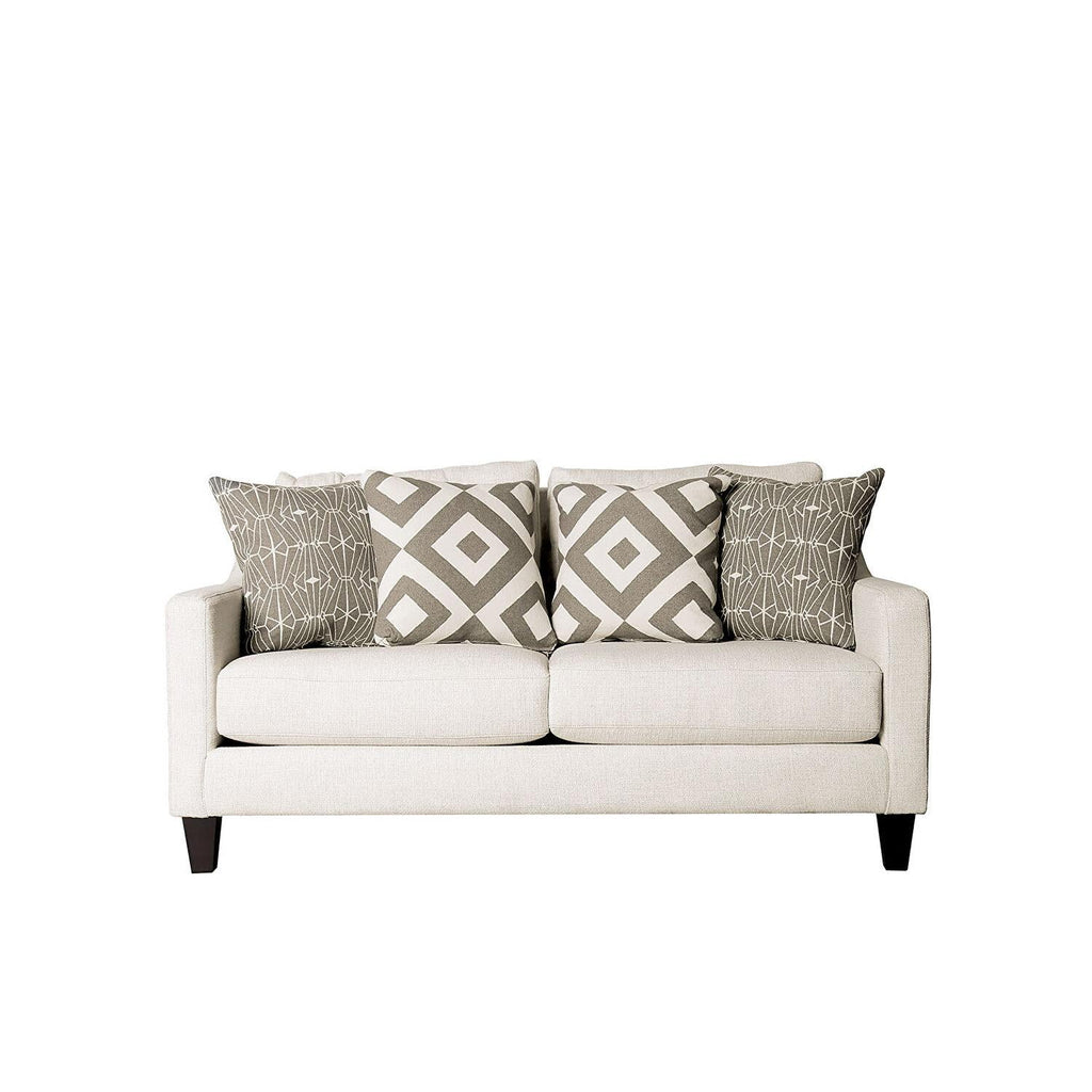 Ivory Fabric Living Room Set 3pcs Z401