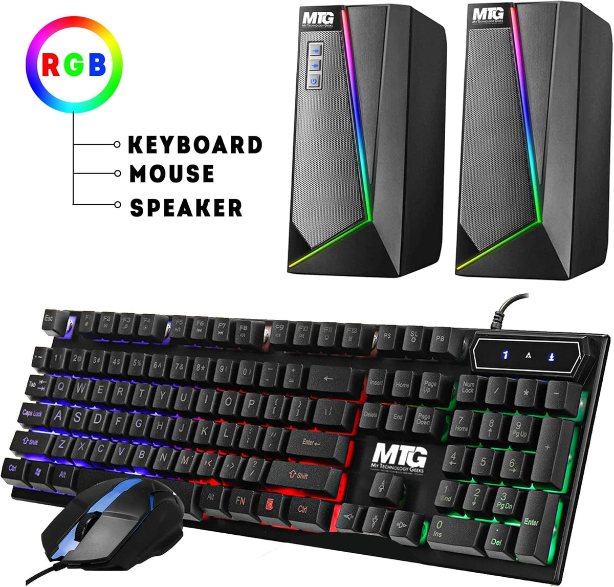 Desktop Computer PC, Intel Core i7 4th Gen, 16GB RAM, 1TB HDD, 22 inch Monitor, RGB Speaker, Keyboard Mouse, WiFi Windows 10 Pro 64-Bit (Renewed) H914