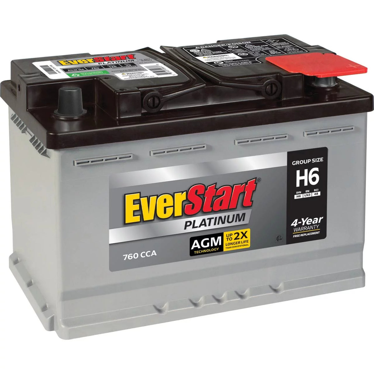 Group Size H6 12 Volt 760 CCA AGM Automotive Battery N517649