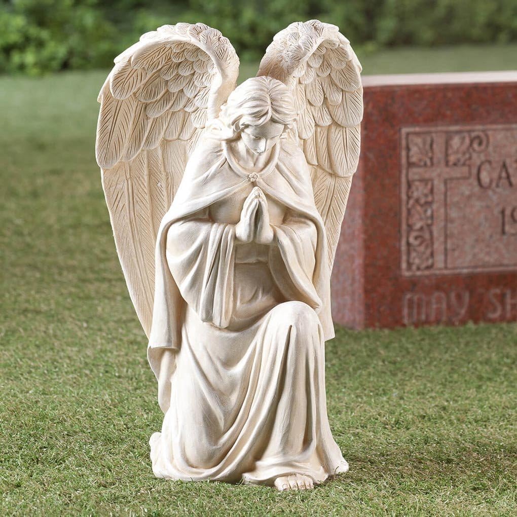 White Resin Angel Statue 16 inch Y40072