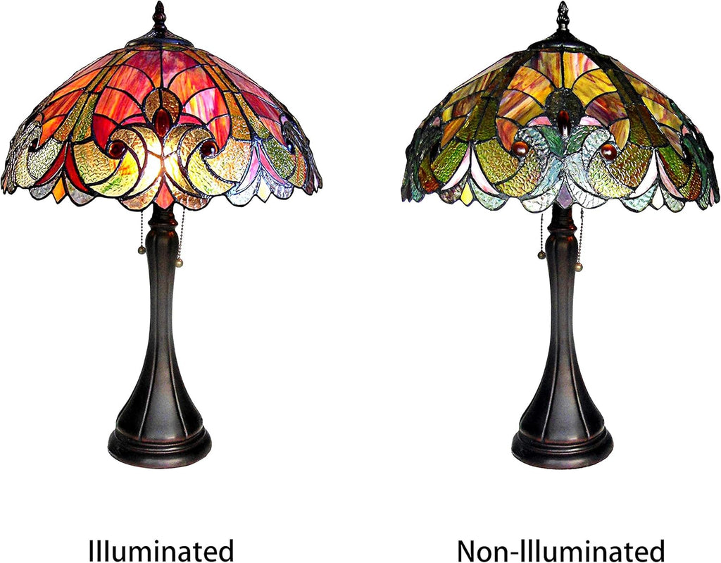 2 Light Victorian Table Lamp 16" Shade C2804