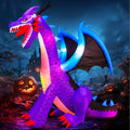 8FT Halloween Inflatables Dragon Decorations with Built-in LED Lights Z598193