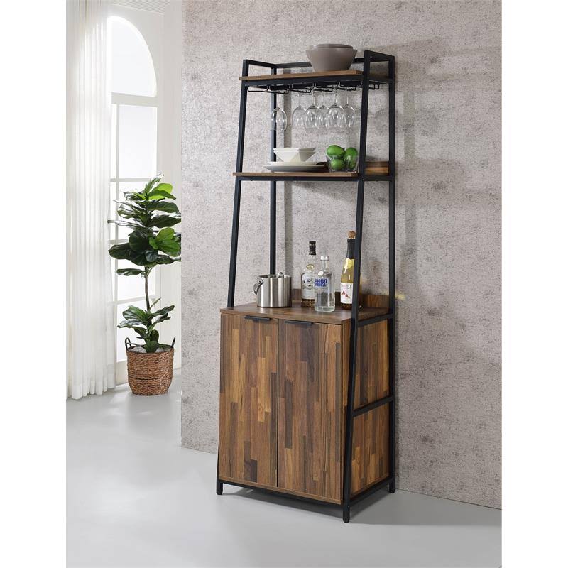 Rustic Wood 4-Shelf Bookcase L92988