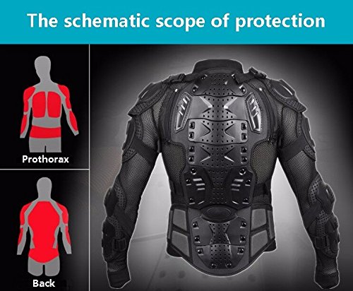 Motorcycle Full Body Armor Protective Jacket Guard ATV Motocross Gear Shirt Q86762