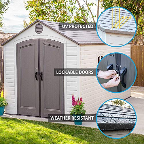 8 x 15 Ft. Outdoor Storage Shed, Desert Sand S70790