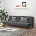 Dark Gray Velvet 2-Seater Sofa Bed U963