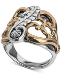 Sterling Silver Brass Openwork Ring M80331