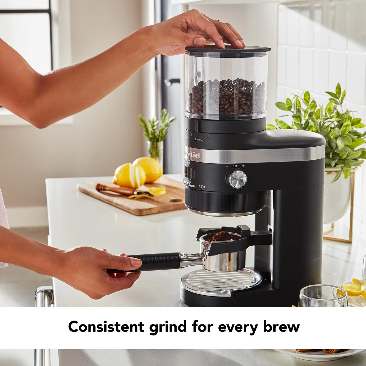 Black Matte Burr Coffee Grinder C962