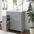 30" Grey Bathroom Vanity with Single Sink M907