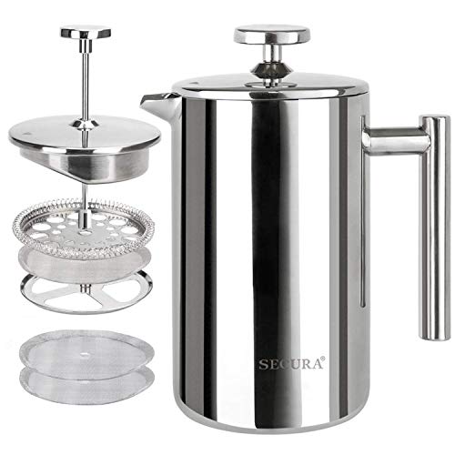 34oz Stainless Steel French Press Coffee Maker O312