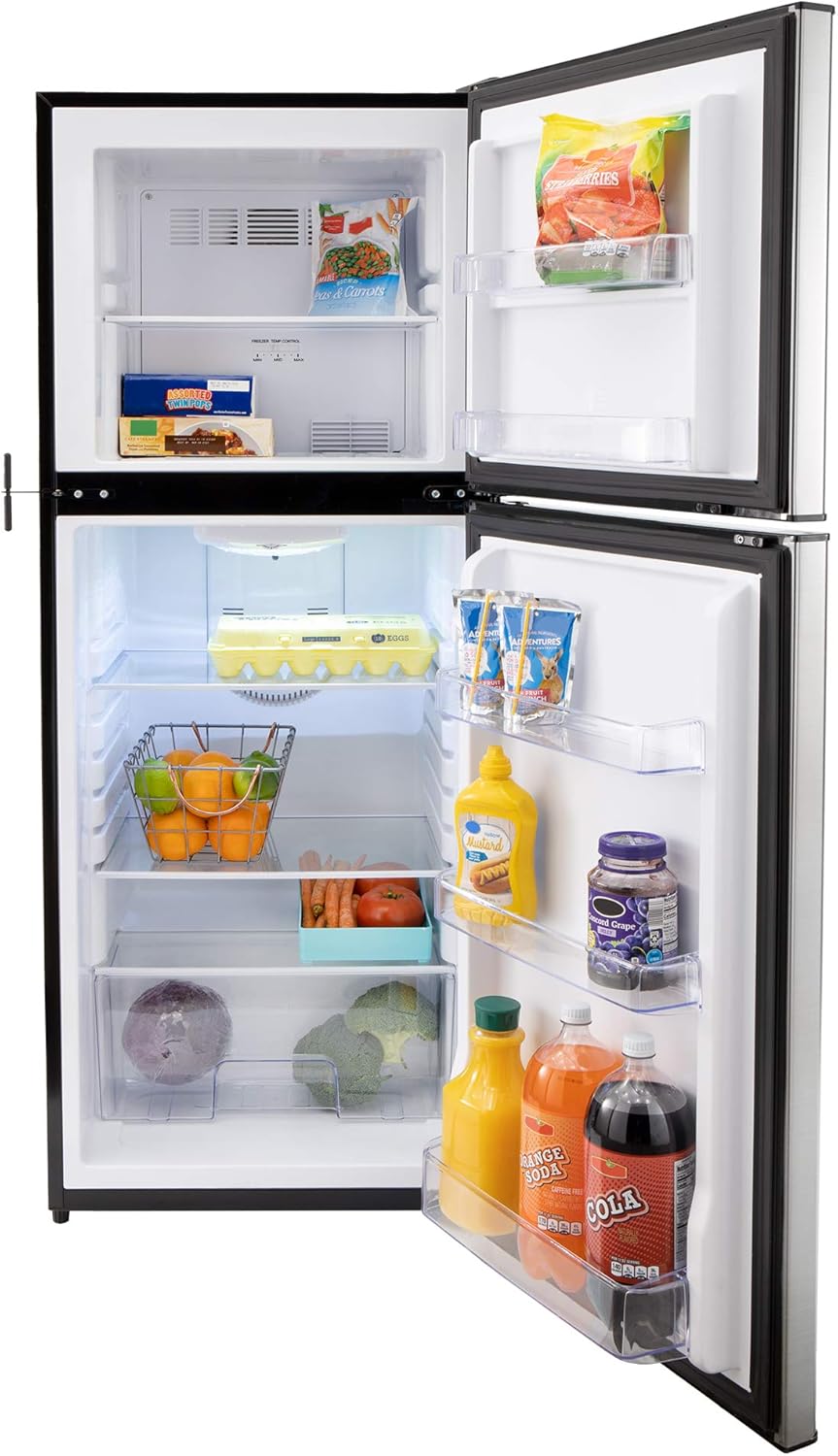 7 Cubic Feet 12-Volt Stainless Steel RV Refrigerator W491