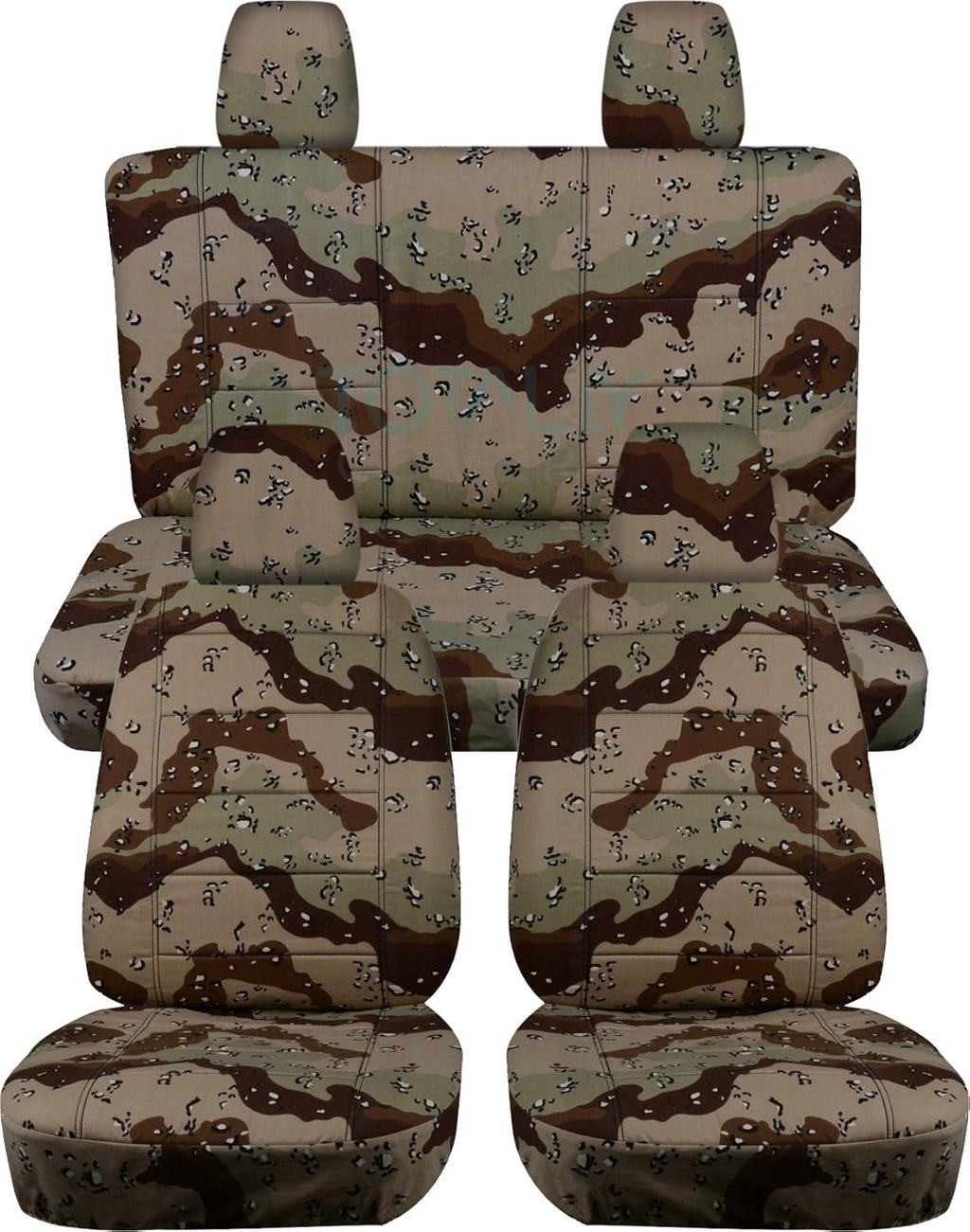 Camouflage Seat Covers Full Set Front & Rear U591