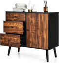 Wood Storage Cabinet with 3 Drawers and 1 Cabinet P4500