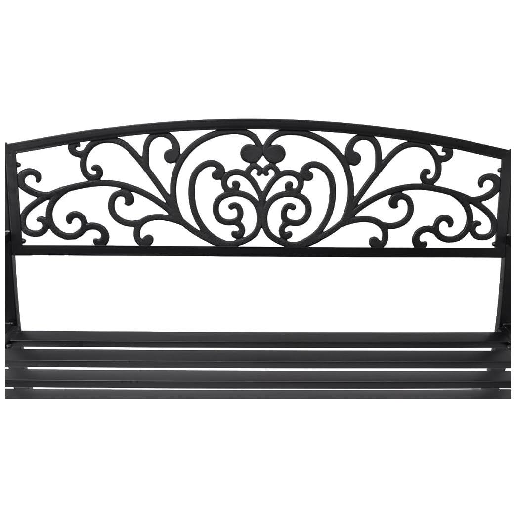 Black Cast Iron Garden Bench E55639