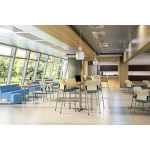 Black Vinyl Cafe Stool F550