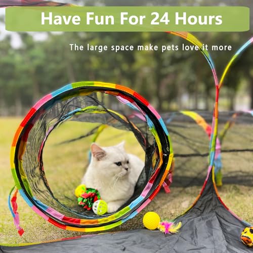 Outdoor Cat Enclosures Portable Mesh Tent Playpen Tunnel for Small Animals E19653
