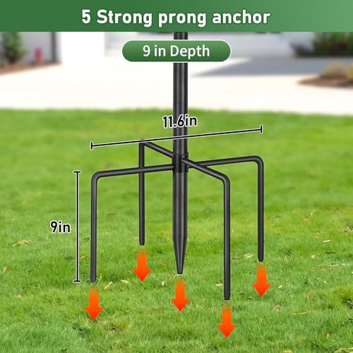 92 Inch Heavy Duty Bird Feeder Pole with Baffle Y20738