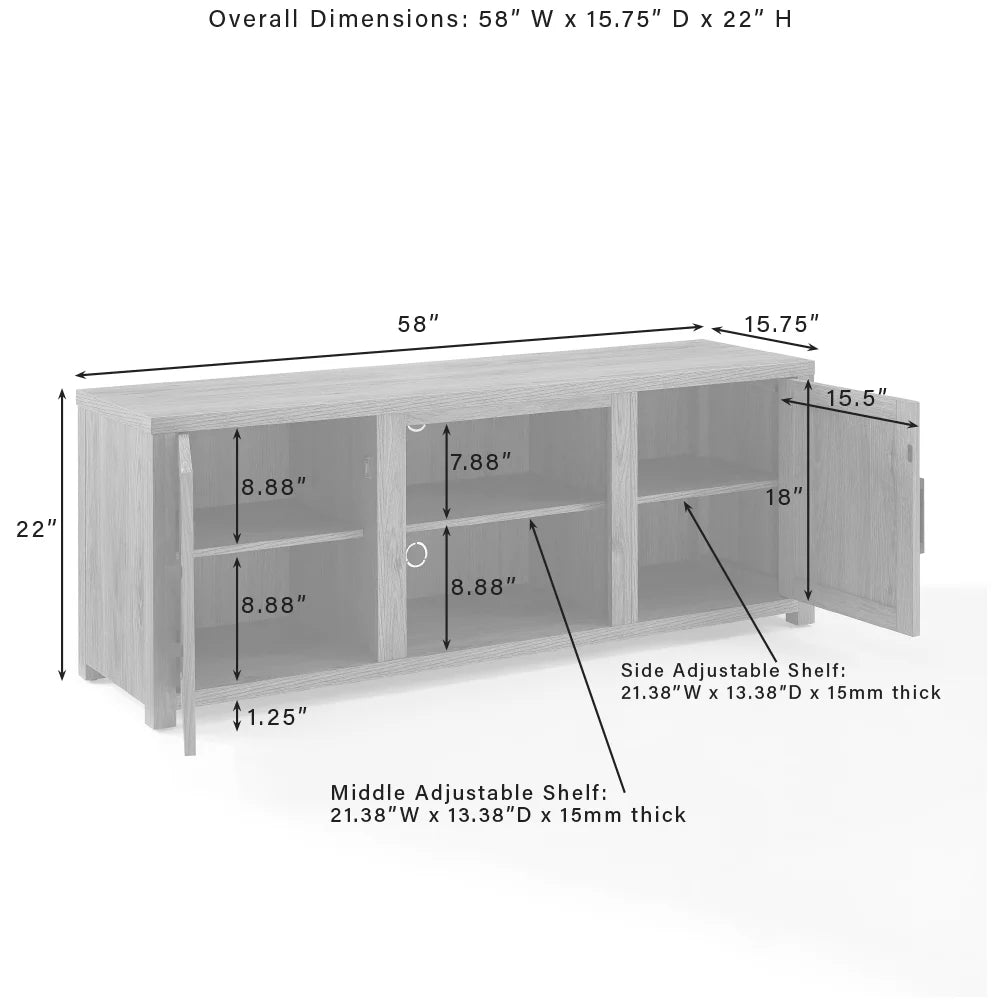 White Modern Wood TV Stand C8946
