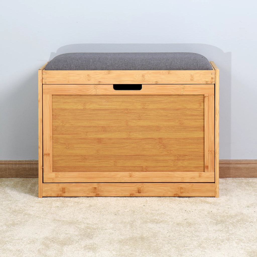 Narrow 2 Tier Bamboo Storage Bench K8480