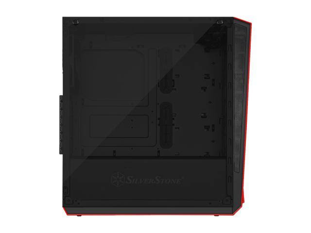 Black Computer Case with Tempered-Glass Side Panel J116