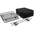 3PC Roof Rack Cargo Kit with Roof Basket, Load Bars & Storage Bag P970