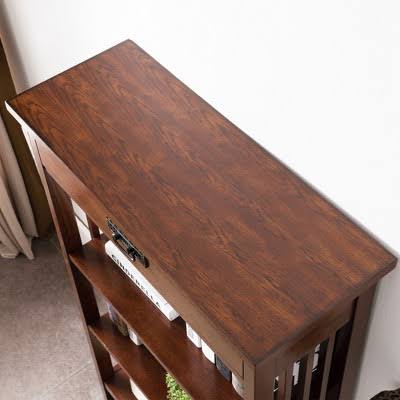 Brown Slatted Bookcase F124042