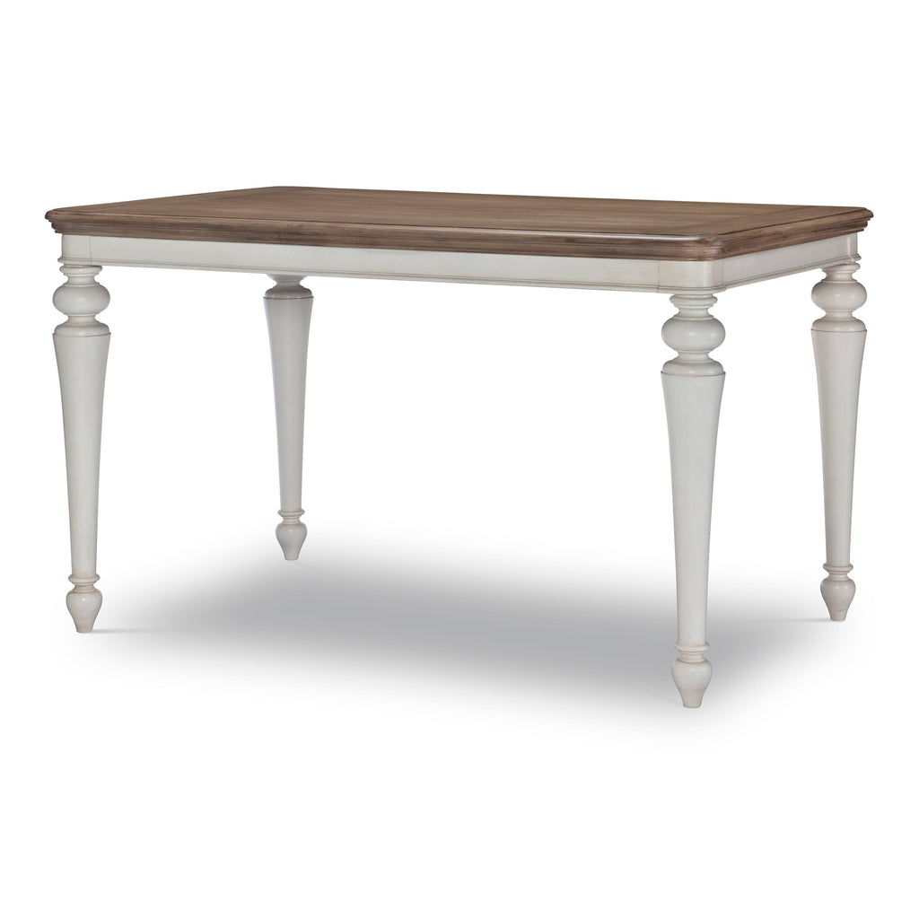 Aged Taupe Rustic White Pub Table F8047