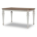 Aged Taupe Rustic White Pub Table F8047