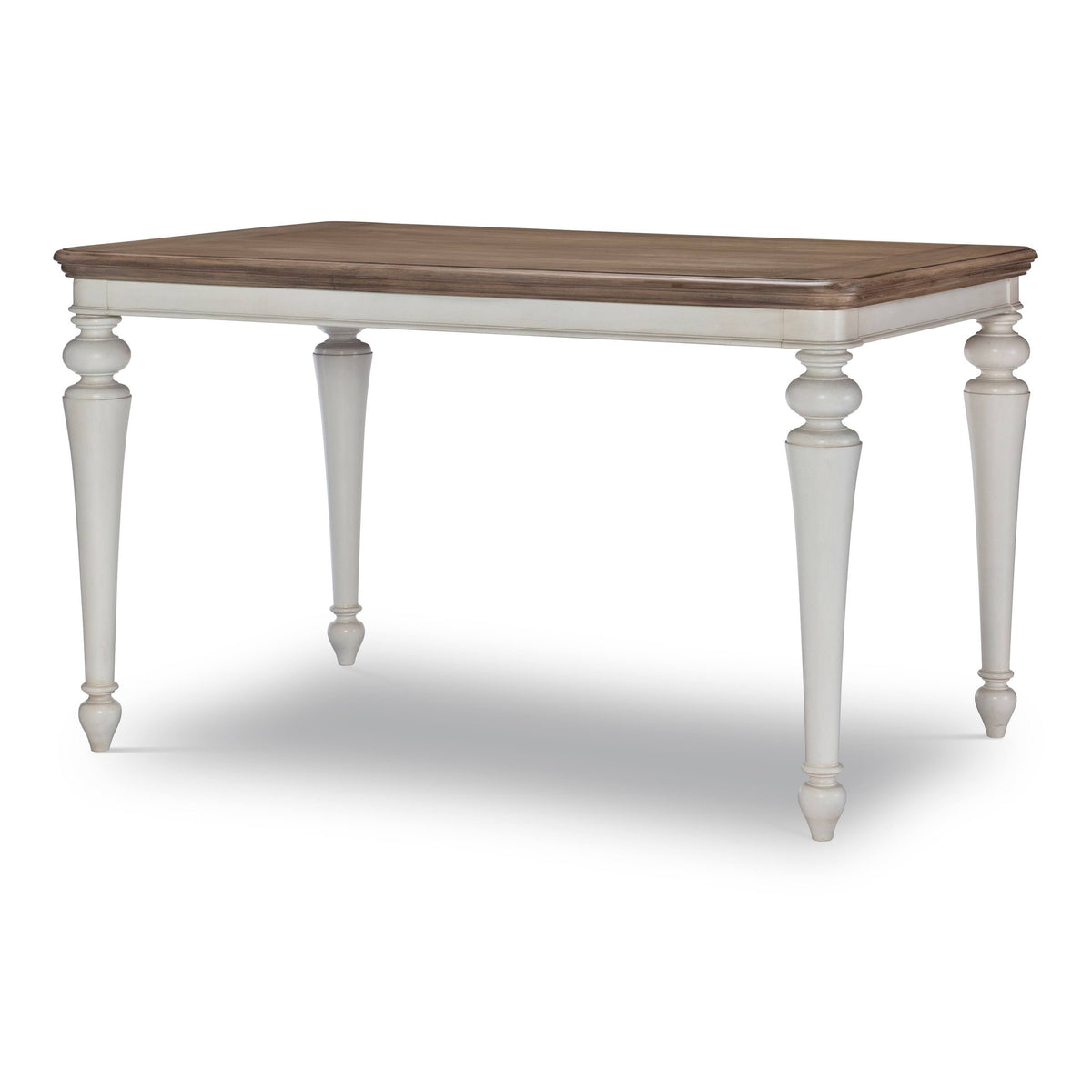 Aged Taupe Rustic White Pub Table F8047