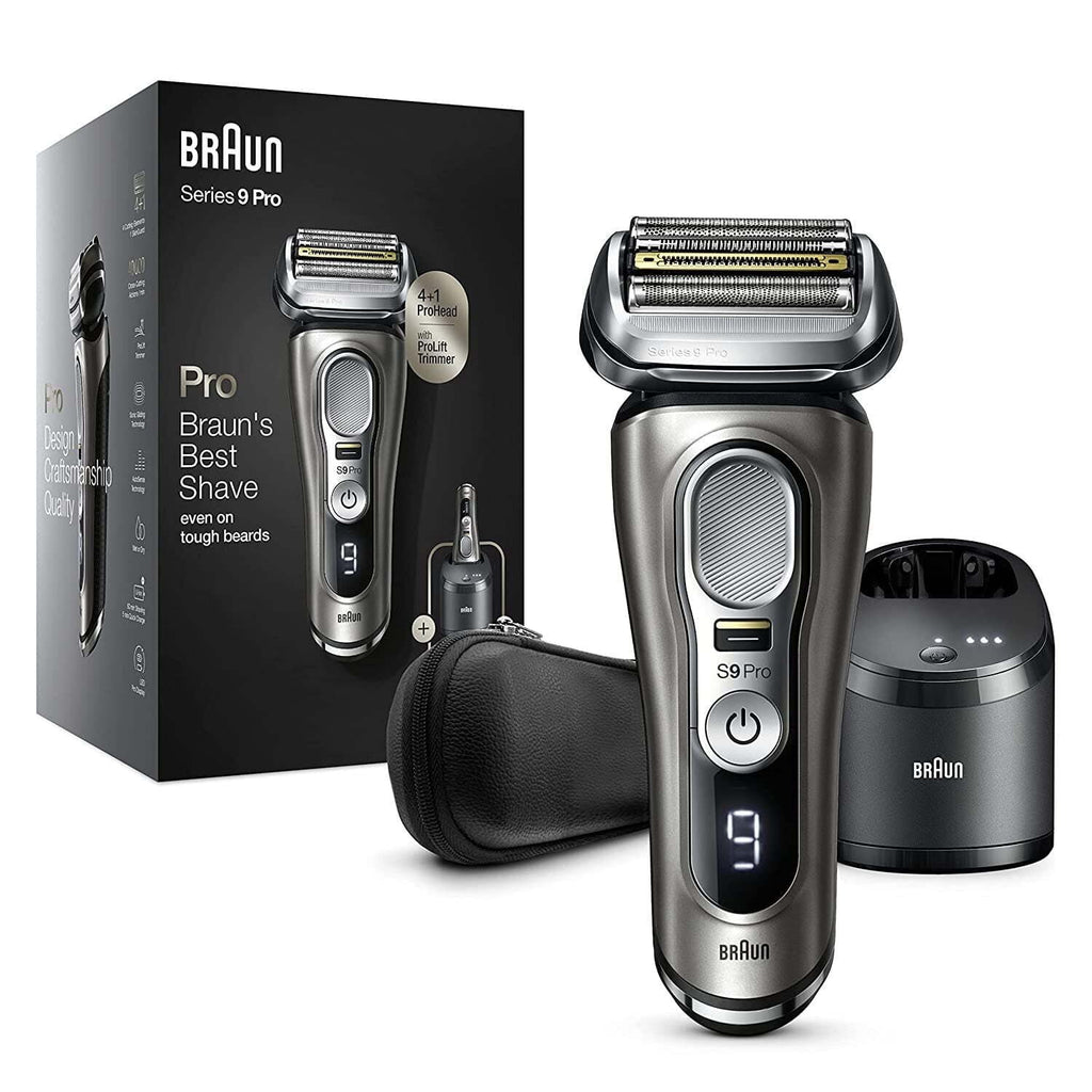 Rechargeable Wet Dry Electric Shaver with Clean Station Y18734