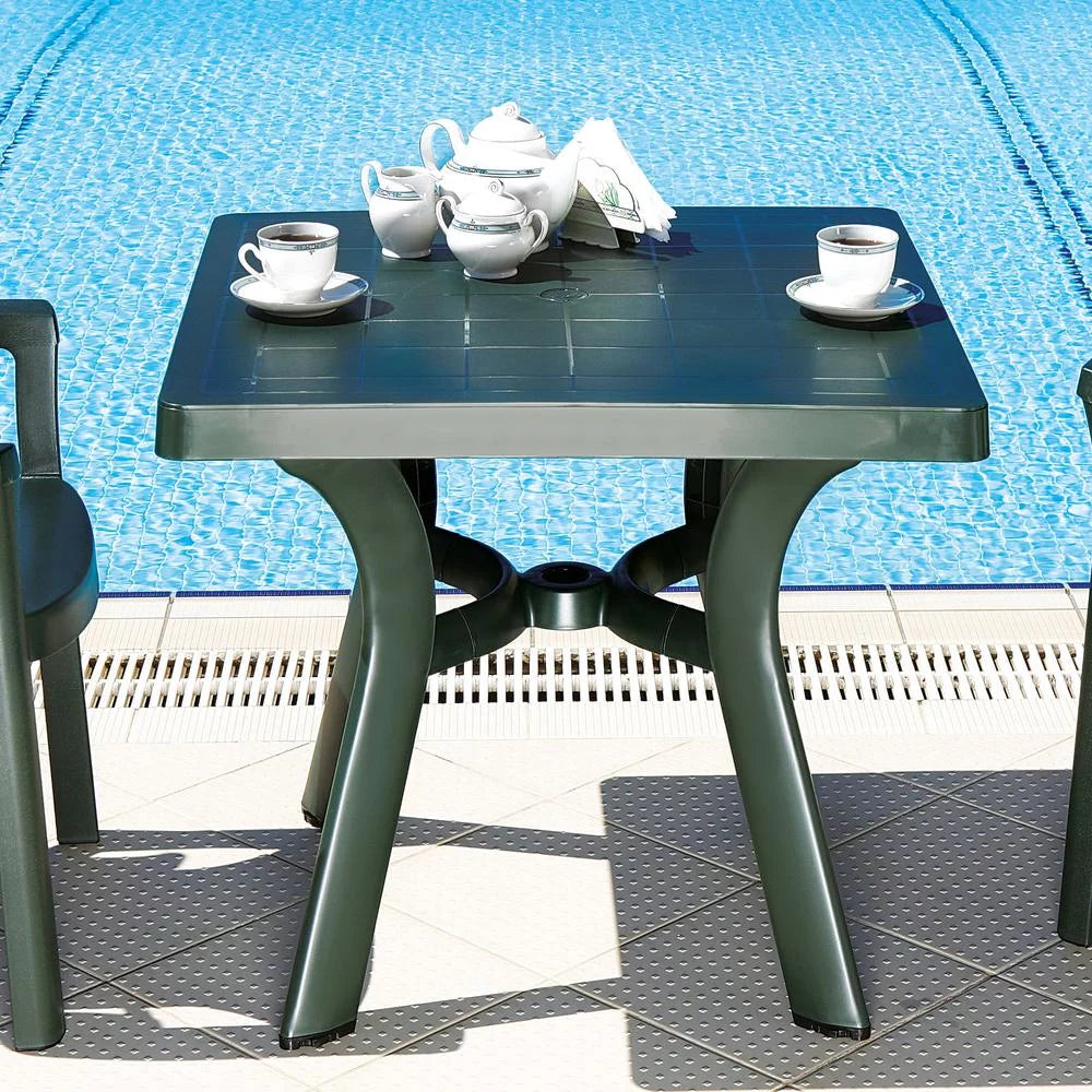 Green 31 inch Resin Square Dining Table J990