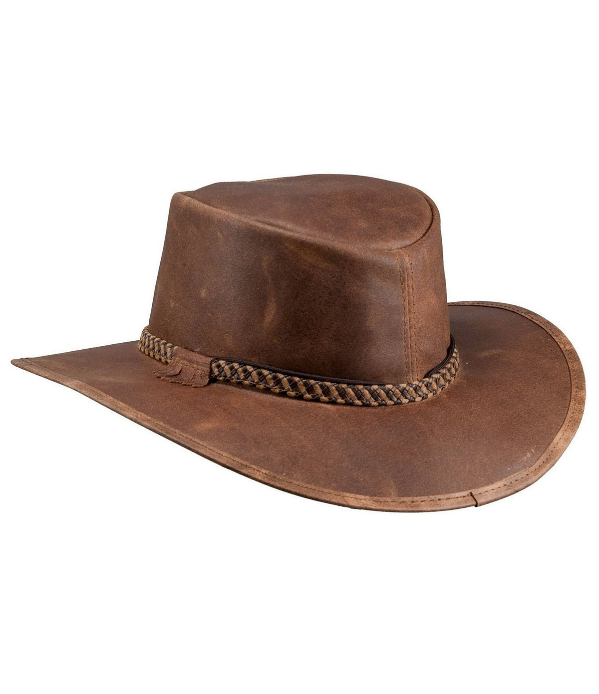 Brown Leather Bomber Hat L15865