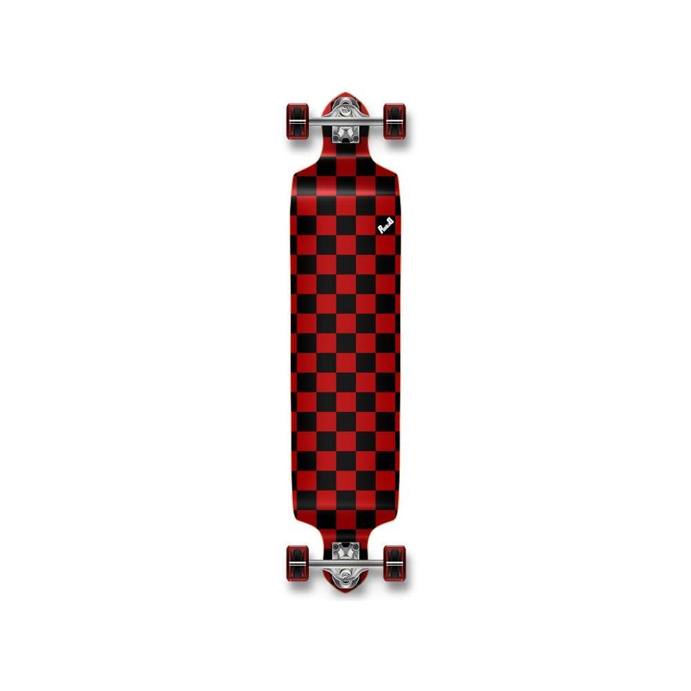 Checker White Drop Down Longboard Complete I80543