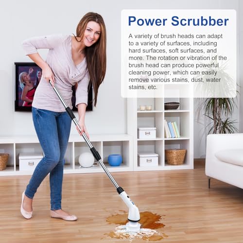Cordless Electric Spin Scrubber with 6 Replaceable Heads Y976