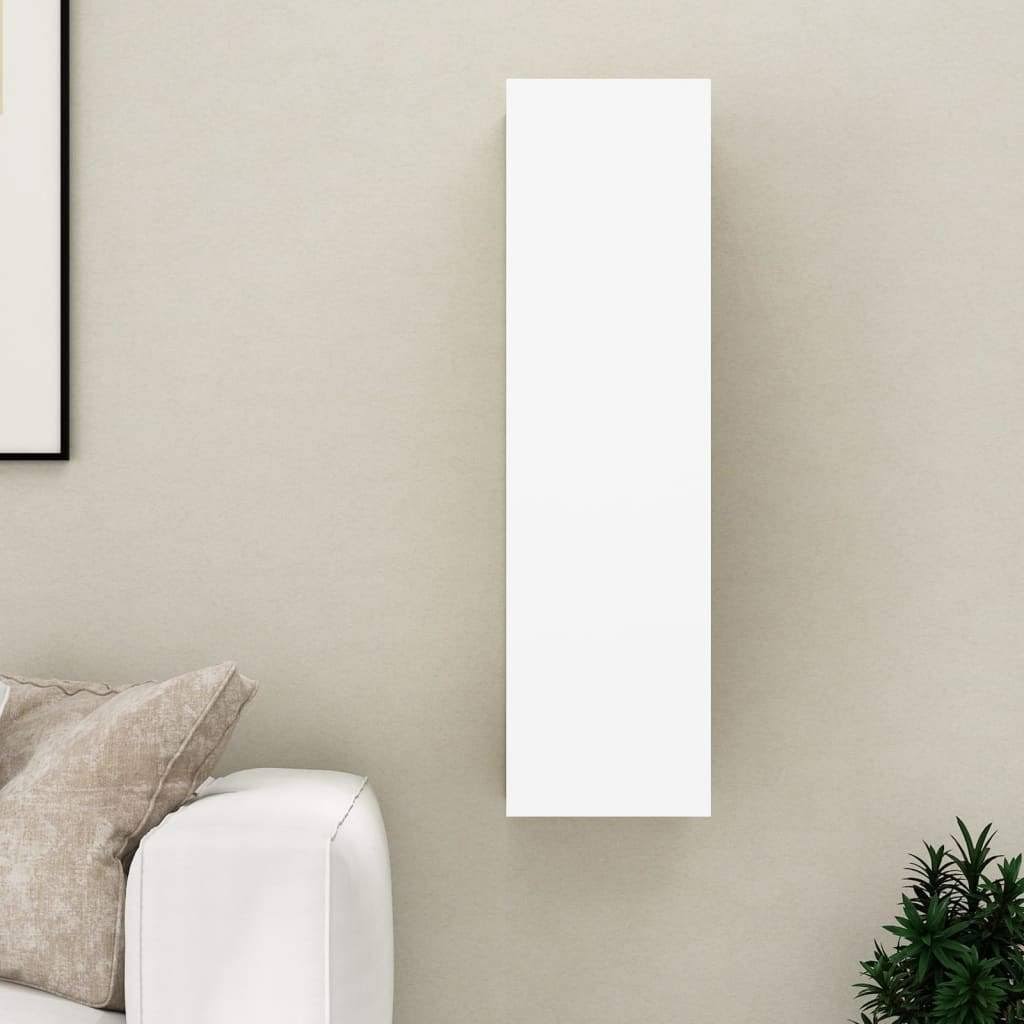 White and Sonoma Oak TV Cabinet Chipboard Z90073
