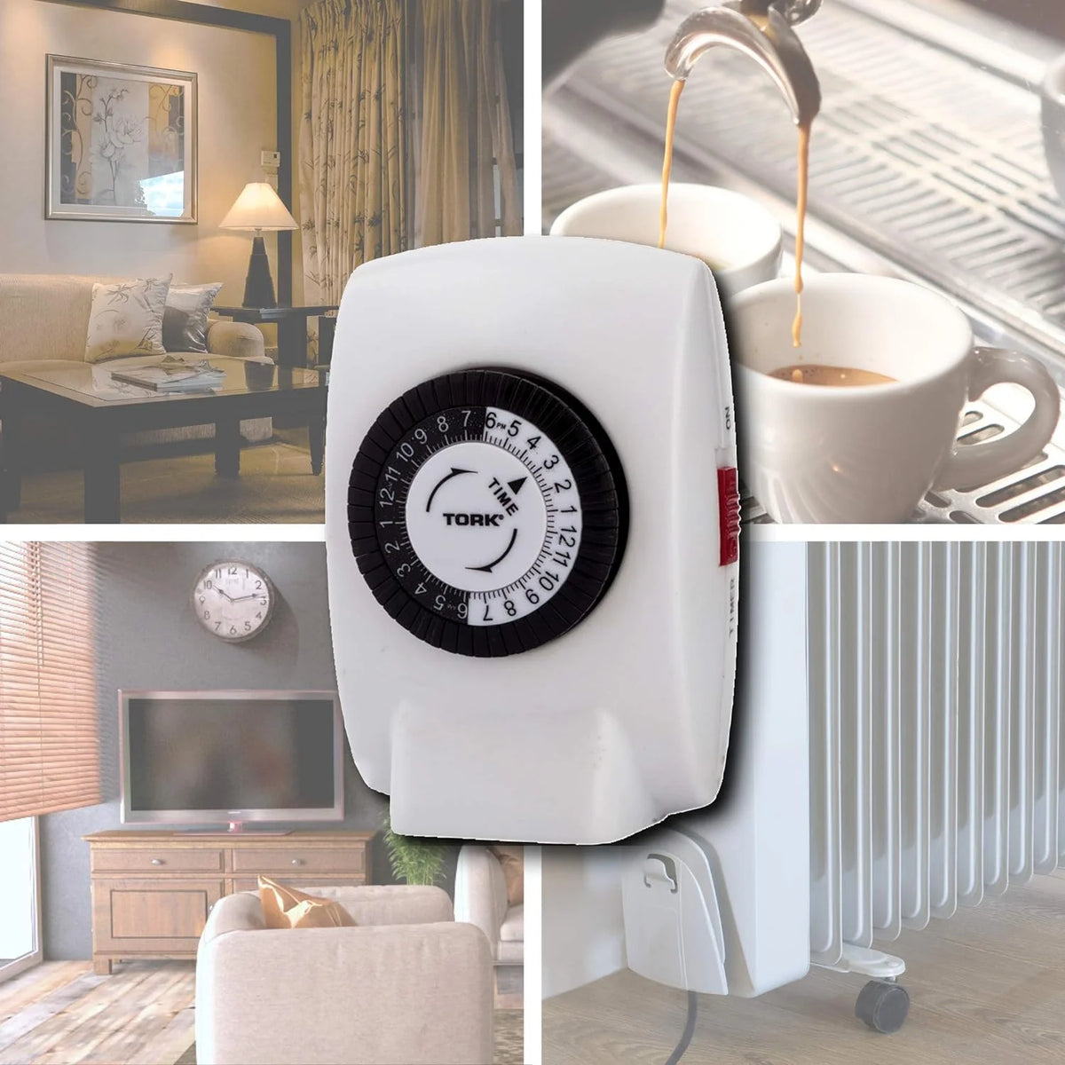 Heavy-Duty Indoor 15-Amp 24-Hour Mechanical Plug-In Air Conditioner And Appliance Timer U328549