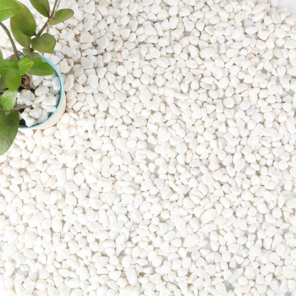 White 18-lb Aquarium Gravel Decorative Stones W9825
