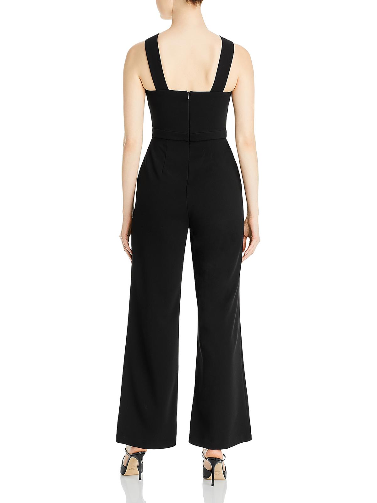 Aqua Womens Sleeveless Wide Leg Jumpsuit Q79594