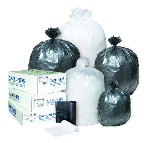 Black 16 Mic 40 x 48 High-Density Can Liner C324155
