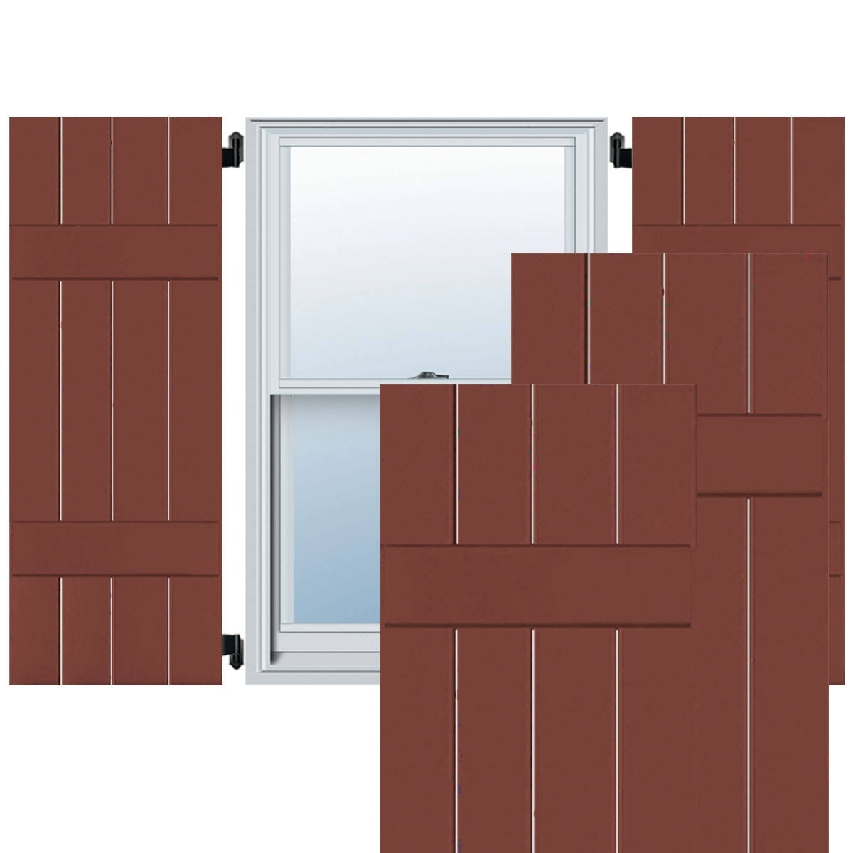 Real Wood Pine Board-n-Batten Shutters T57241
