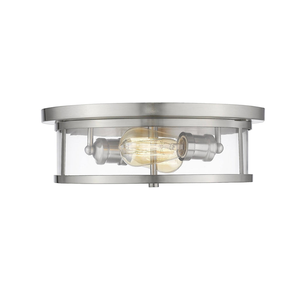 Silver Steel Flush Mount W10477