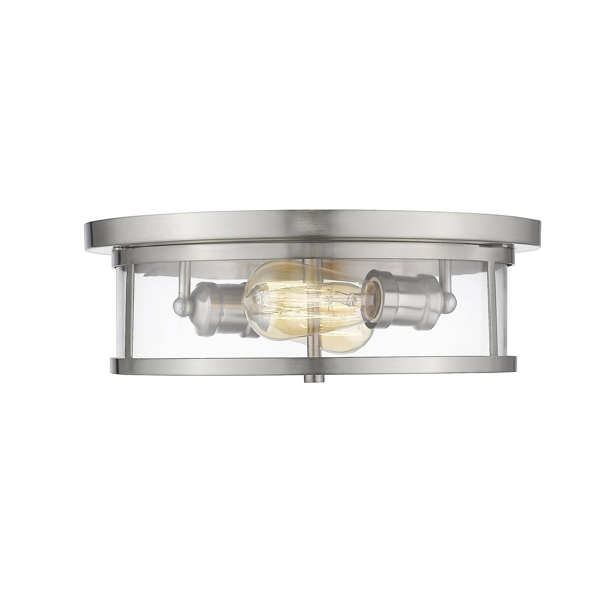 Silver Steel Flush Mount W10477