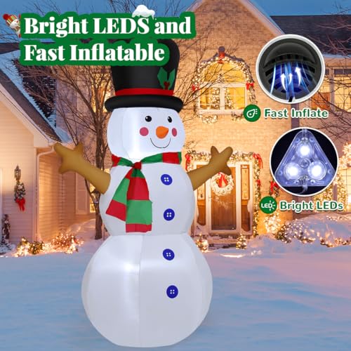 4 FT Christmas Inflatables Snowman with LED Lights N174