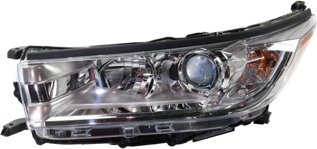 Driver Side Headlight Replacement for Toyota Highlander 2017 2018 2019 LE XLE Model W94989