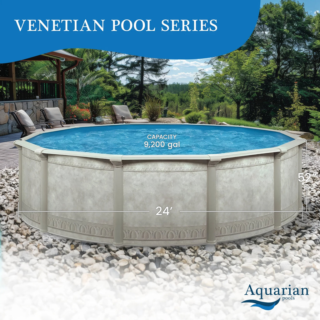 Khaki 18ft x 52in Above Ground Swimming Pool B5755